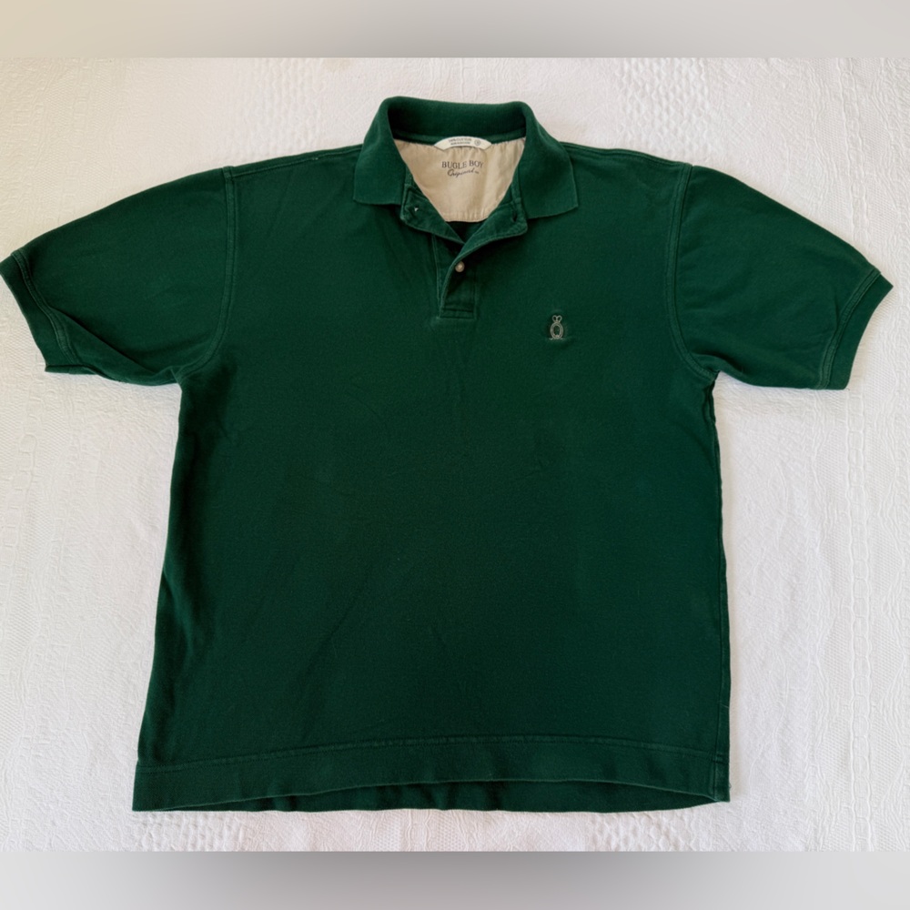 Vintage Bugle Boy Polo Shirt Green Men’s Size Small